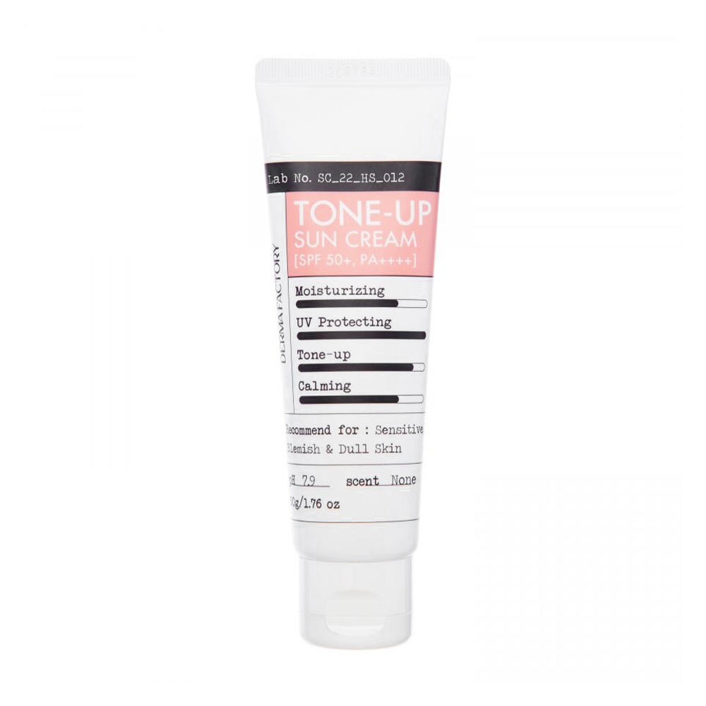 Тонувальний сонцезахисний крем для обличчя Derma Factory Tone-Up Sun Cream, SPF 50+ PA++++, 50 г