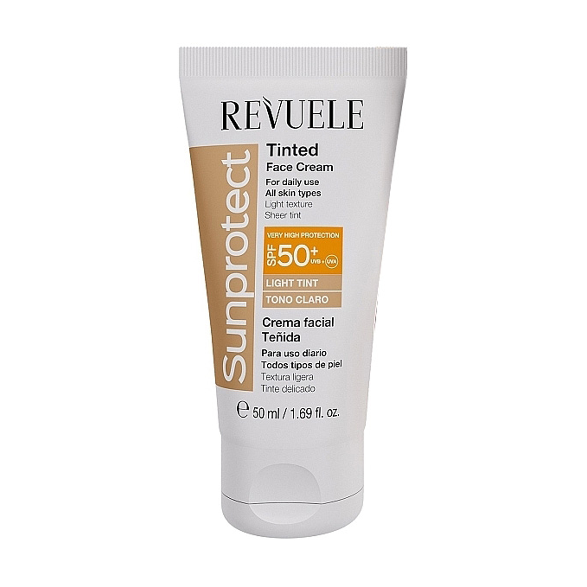 Тонувальний сонцезахисний крем для обличчя Revuele Sunprotect Tinted Face Cream, SPF 50+, Light Tint, 50 мл